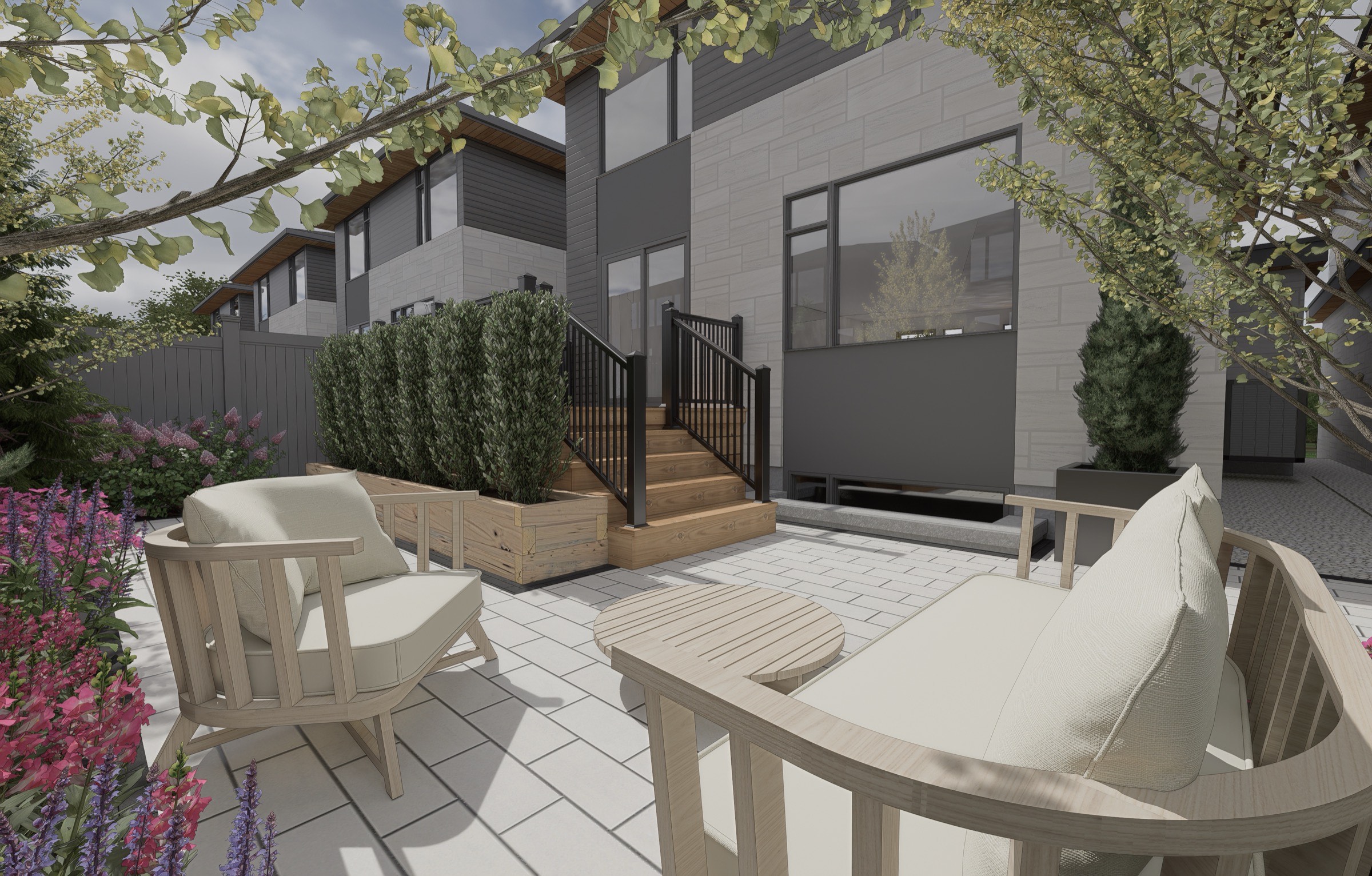 Deck and planter box detail