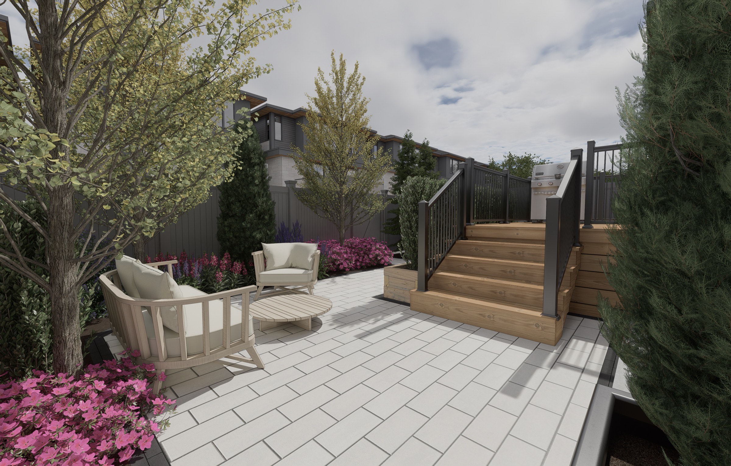 Provencher Residence landscape design render